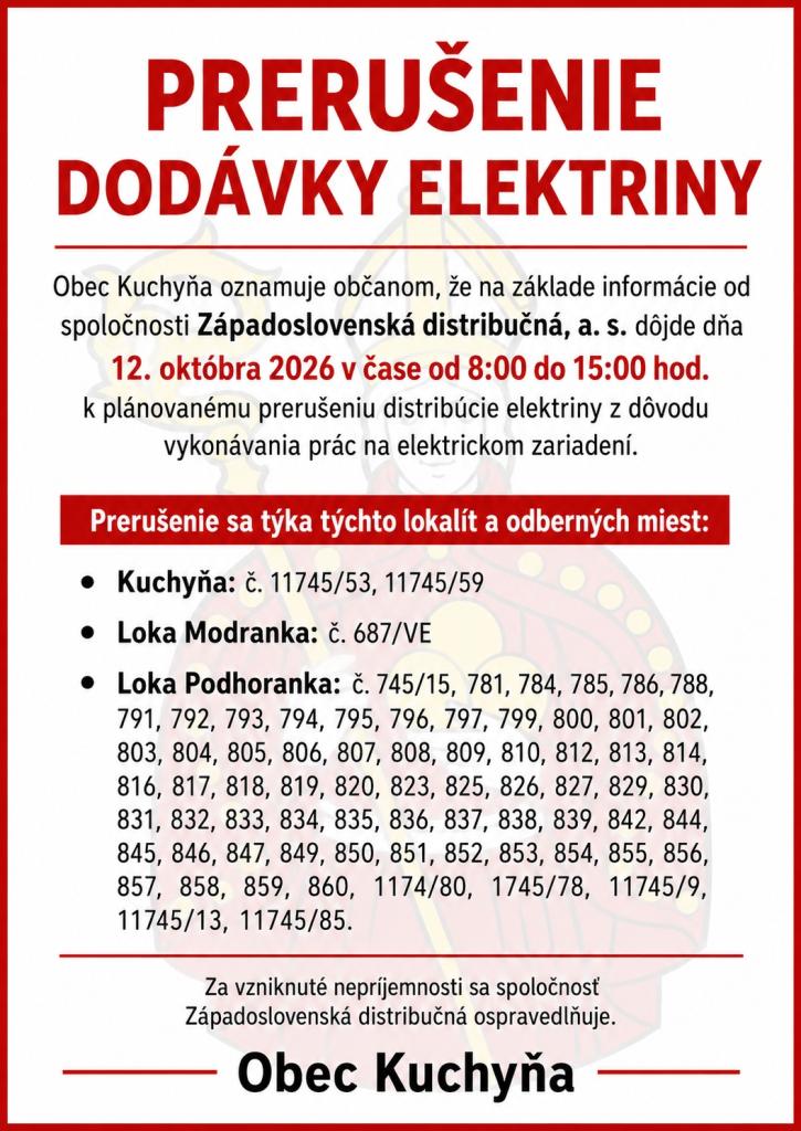 plánovaná odstávka el